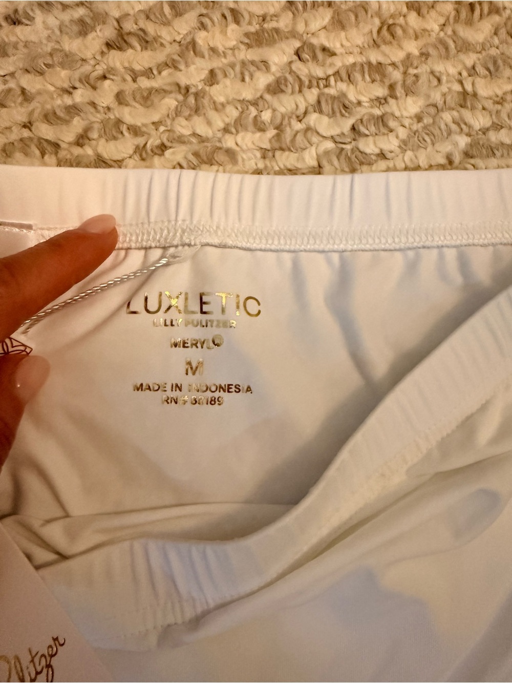 NWT Lilly Pulitzer White Athletic Performance Shorts - Picture 4 of 5